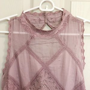 Mauve lace Free People dress size S